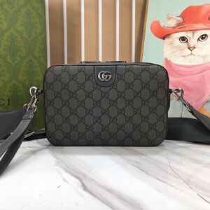 Gucci Gray Monogram Crossbody Bag